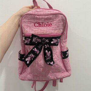 Chloie Pink Gingham Kids Backpack